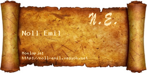 Noll Emil névjegykártya